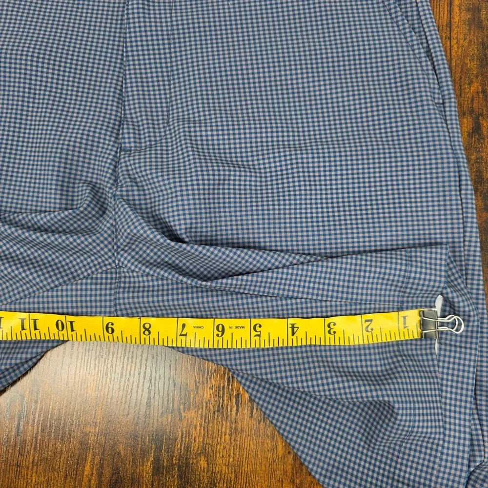 Adidas Ultimate365 Golf Shorts Mens 30 Blue‎ Gingham Plaid Stretch Performance